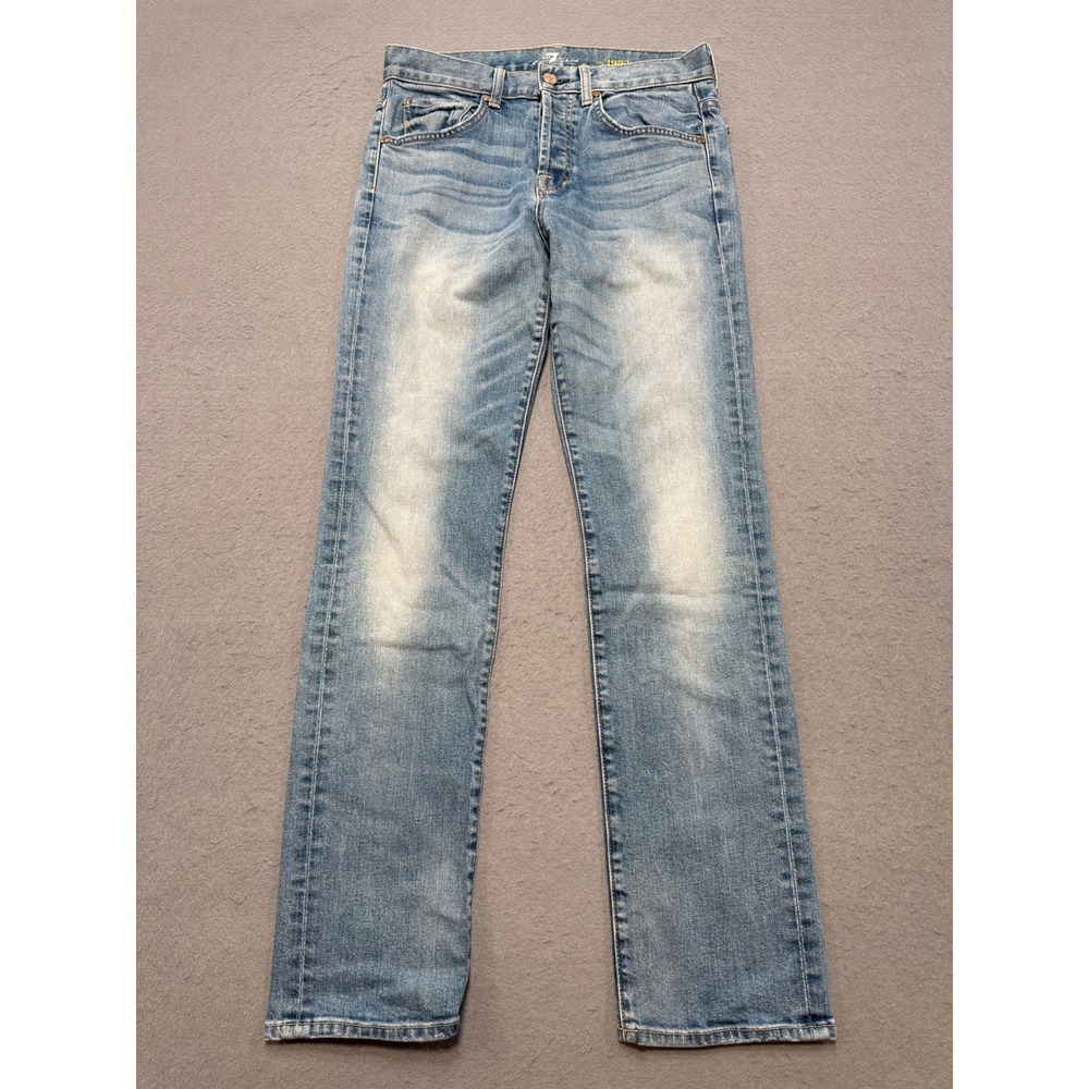 7 For All Mankind Jeans Women's 27 Light Wash 1984 Boyfriend Straight Button Fly